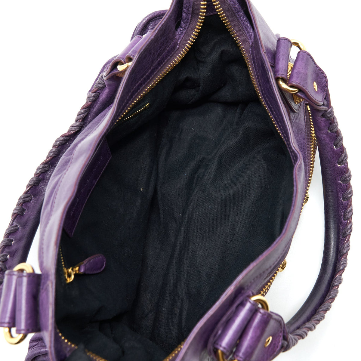 Balenciaga Giant City Bag Purple GHW — Designer Leather Handbag