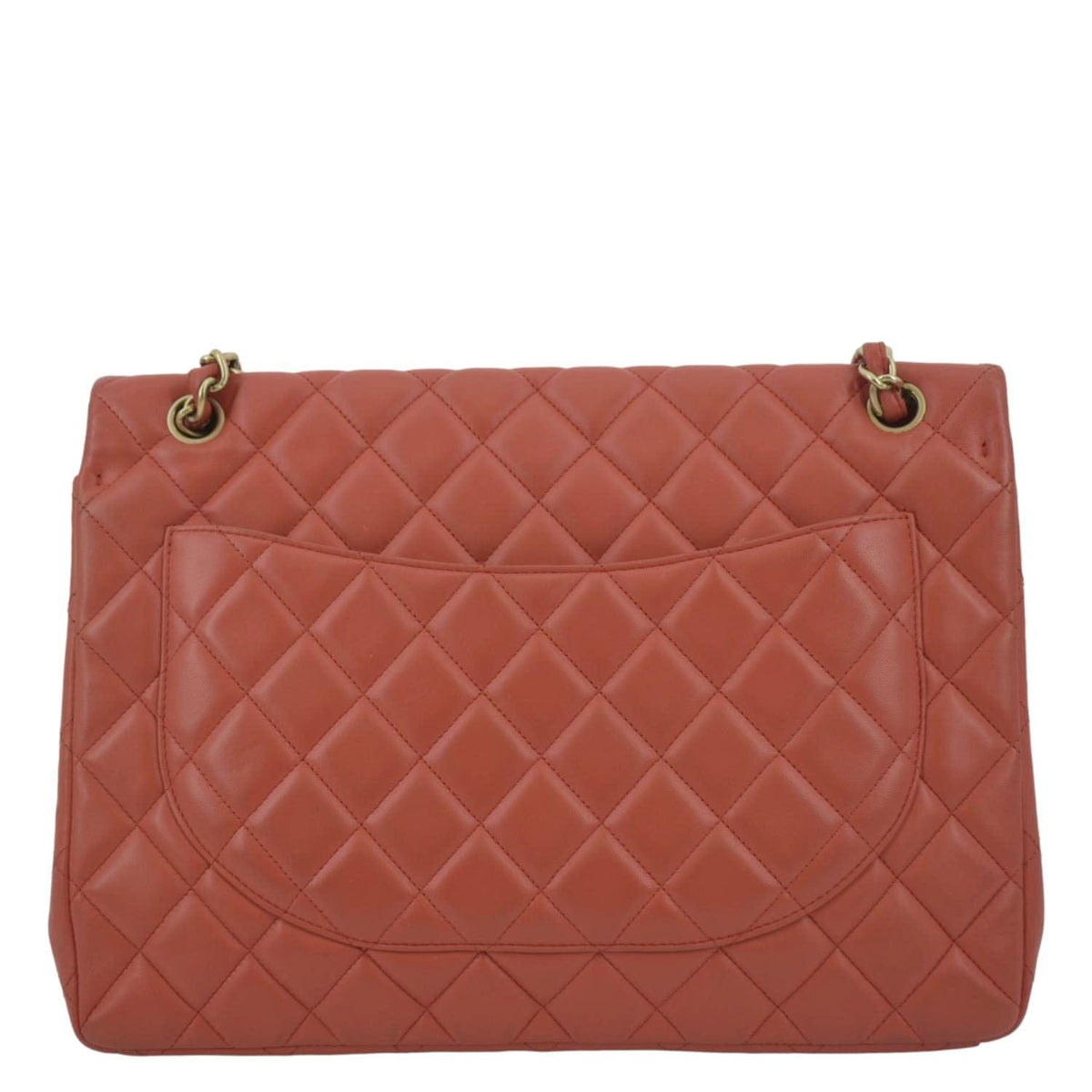 Chanel Bags Chanel Classic Maxi Single Flap Quilted Leather Shoulder Bag Red Premium Designer Shoulder Bag
