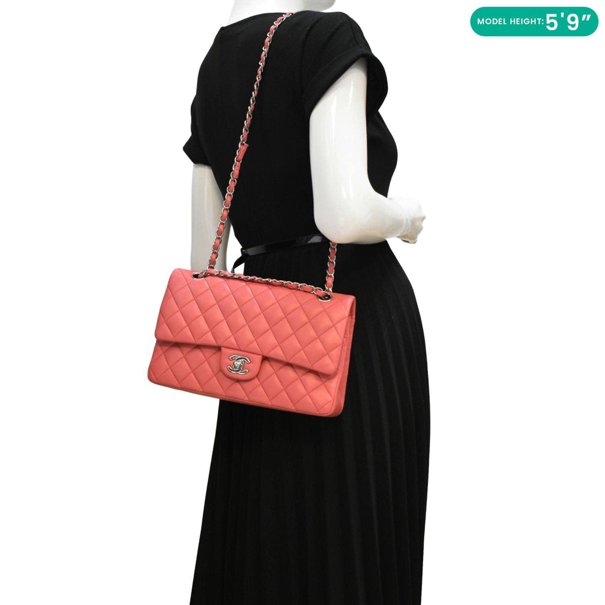 Chanel Bags Chanel Classic Double Flap Medium Quilted Leather Shoulder Bag Salmon Pink Elegant Everyday Designer Handbag