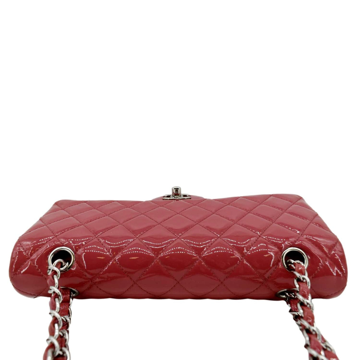Chanel Bags Chanel Classic Double Flap Medium Quilted Patent Leather Shoulder Bag Light Pink Luxury Designer Leather Handbag