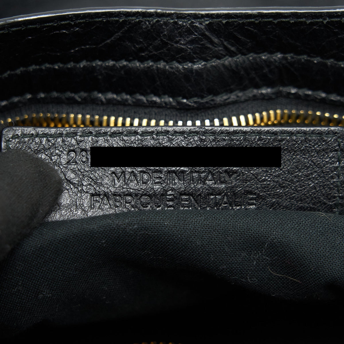 Balenciaga authentic luxury handbag Black leather craftsmanship