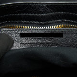 Balenciaga authentic luxury handbag Black leather craftsmanship