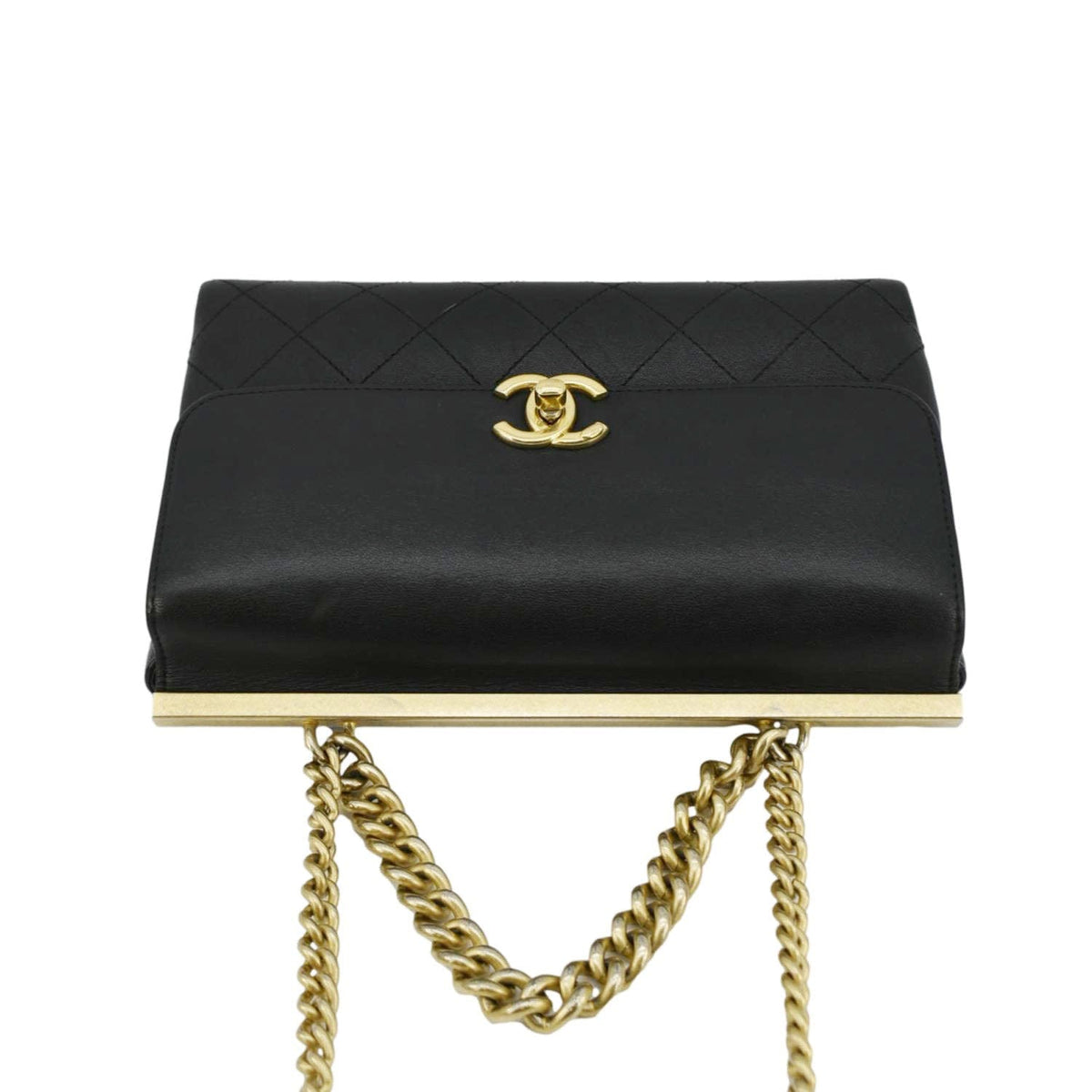 Chanel Bags Chanel Coco Luxe Stitched Leather Chain Crossbody Bag Black Luxury Designer Leather Handbag