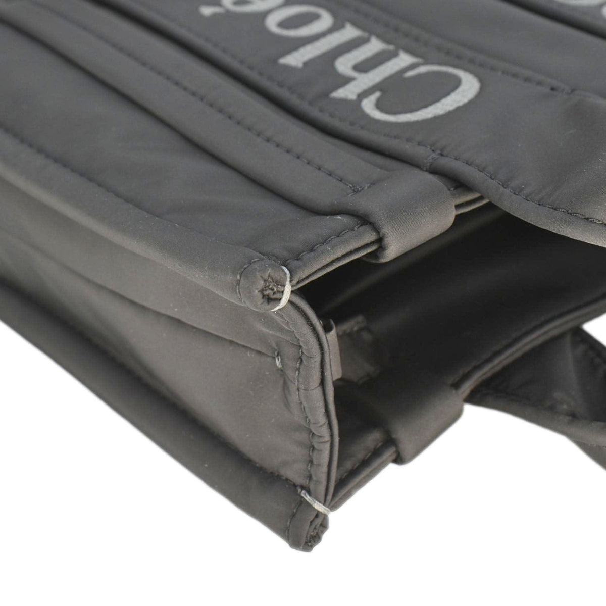 Chloe designer tote bag nylon closeup detail