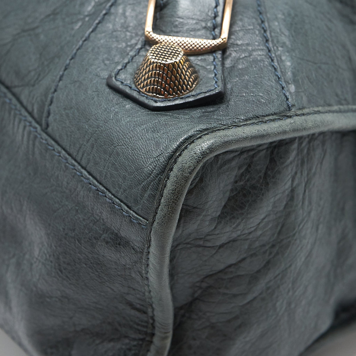 Side view of Balenciaga handbag Grey premium designer bag