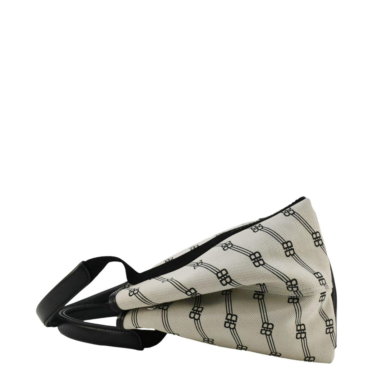 Balenciaga Logo S Navy Cabas Canvas Hobo Bag White | Luxury Canvas Tote Bag