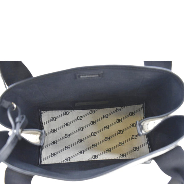 Balenciaga Logo S Navy Cabas Canvas Hobo Bag White | Luxury Canvas Tote Bag