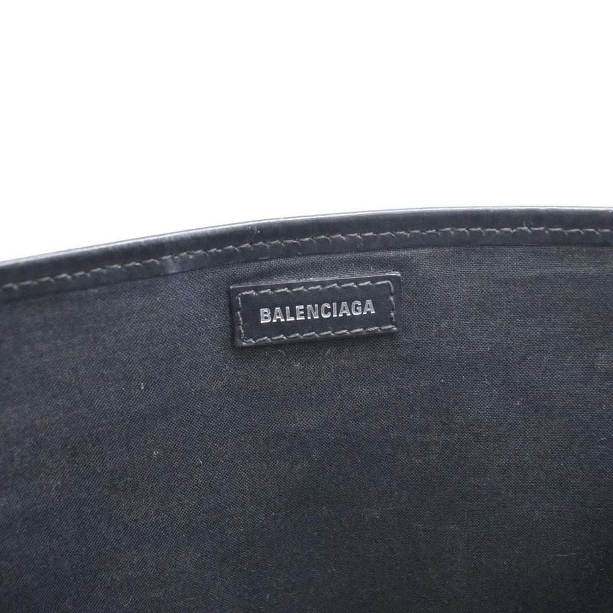 Balenciaga Logo S Navy Cabas Canvas Hobo Bag White | Luxury Canvas Tote Bag