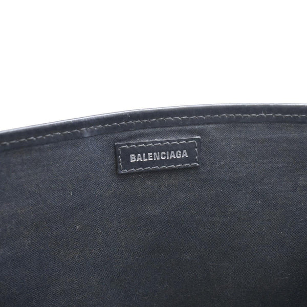 Balenciaga Logo S Navy Cabas Canvas Hobo Bag White | Luxury Canvas Tote Bag