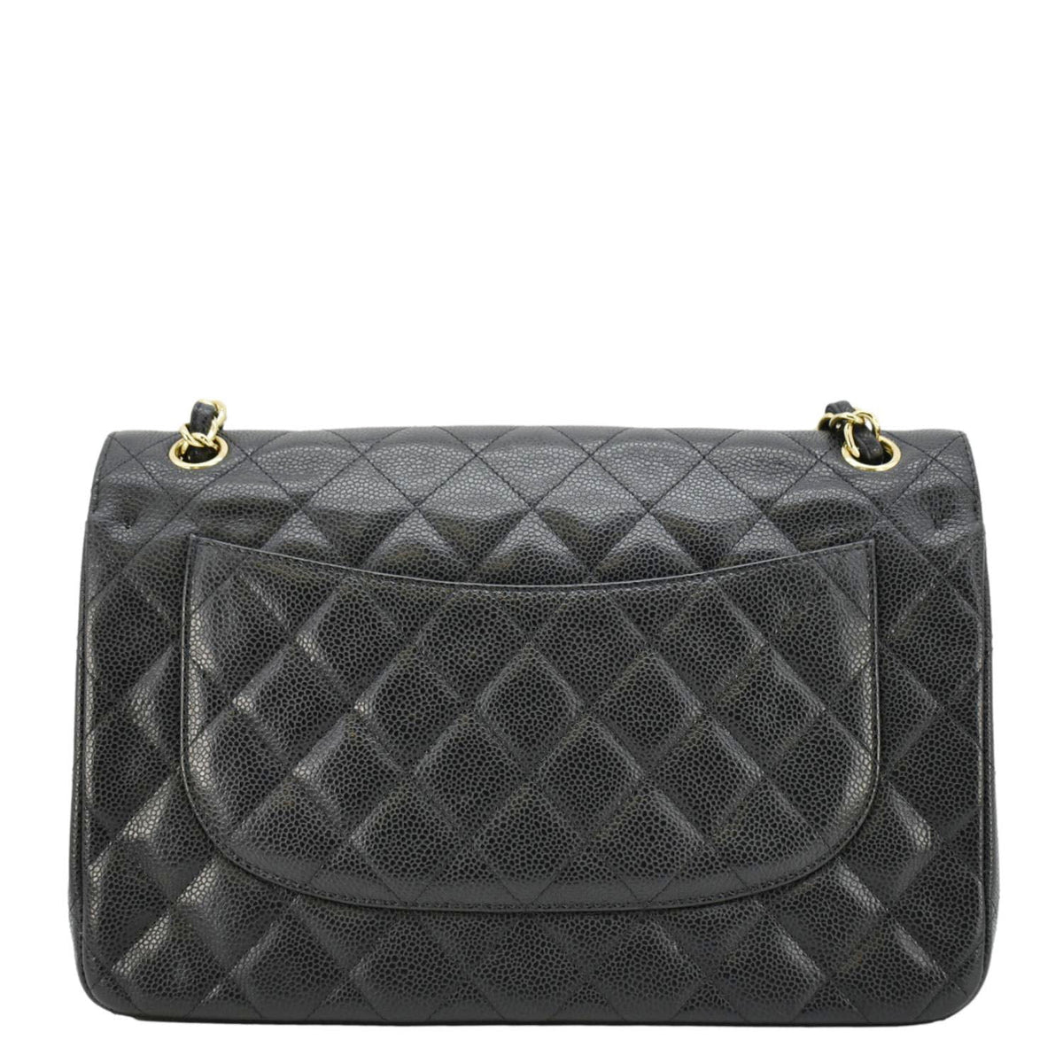 Chanel Bags Chanel Classic Jumbo Double Flap Quilted Caviar Leather Shoulder Bag Black Luxury Designer Leather Handbag