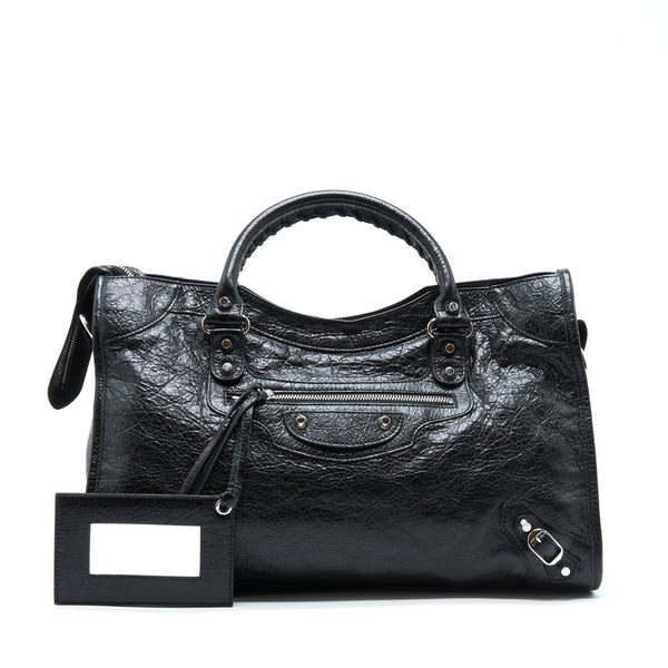 Balenciaga Classic City Bag Black SHW — Designer Leather Handbag