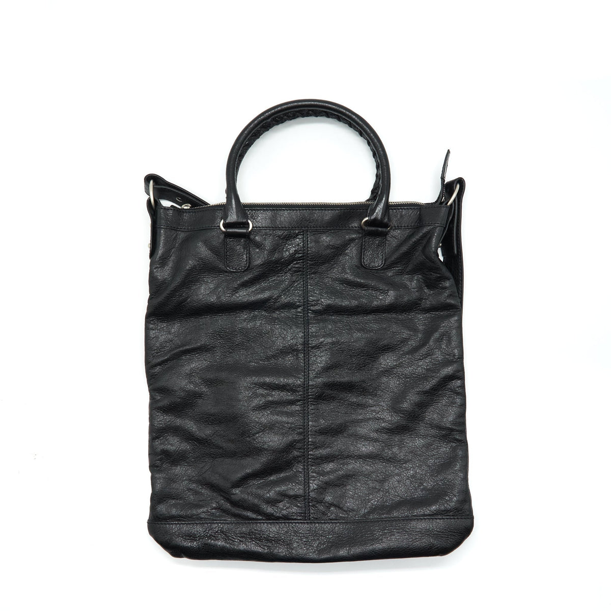 Balenciaga Top Handle Vertical Tote Bag Black SHW — Premium Leather Tote