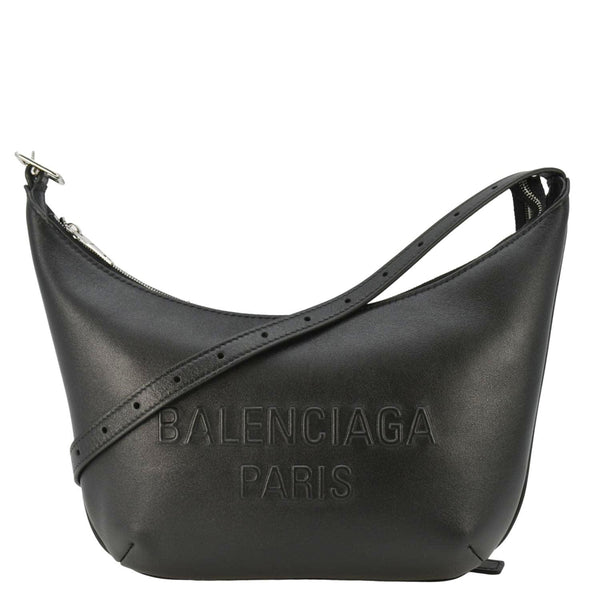 Balenciaga Mary Kate Leather Shoulder Bag Black — Designer Shoulder Bag