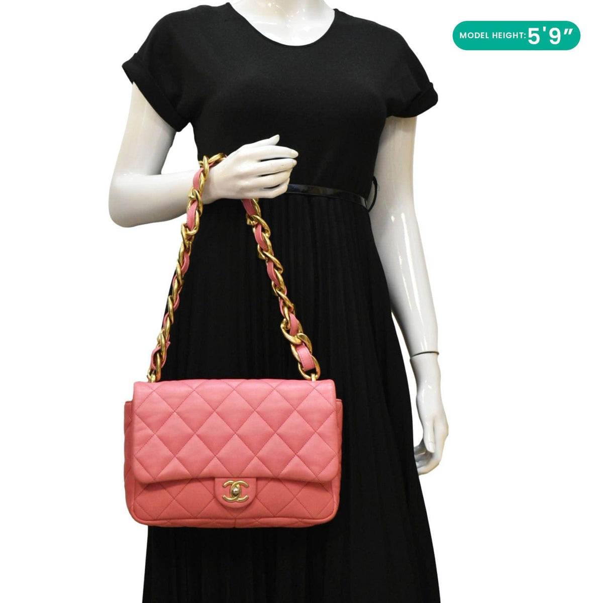 Chanel Bags Chanel Funky Town Flap Large Lambskin Quilted Leather Shoulder Bag Pink Premium Designer Shoulder Bag