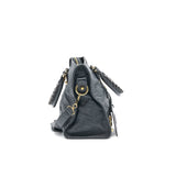 Side view of Balenciaga handbag Grey premium designer bag