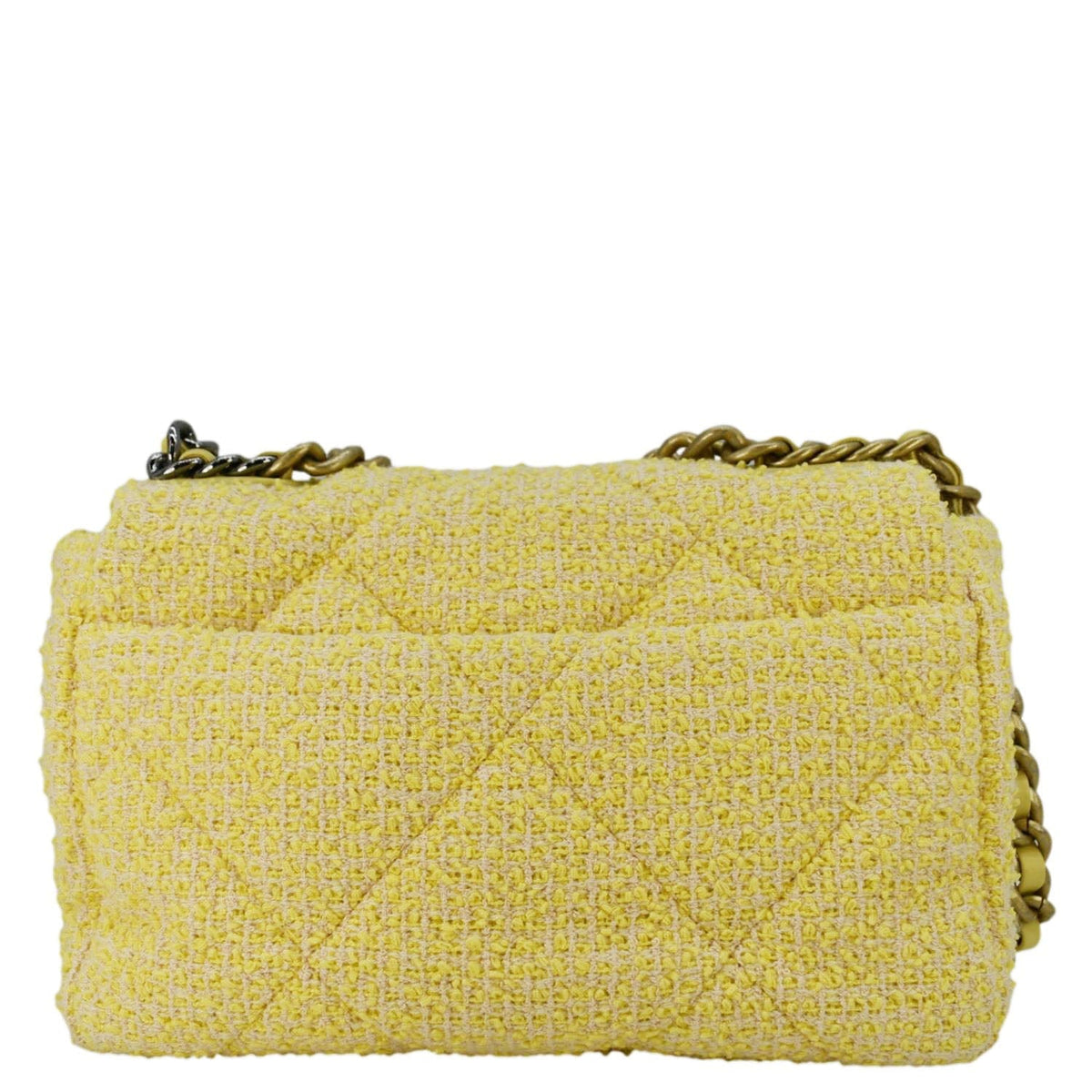 Chanel Bags Chanel 19 Flap Medium Quilted Tweed Shoulder Bag Beige Luxury Designer Leather Handbag