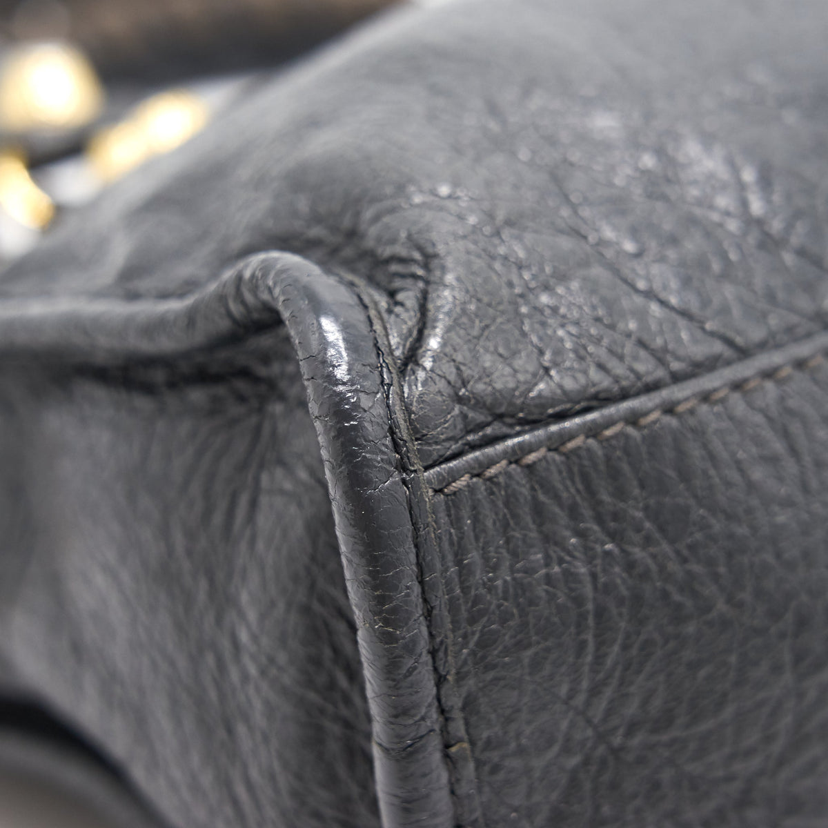 Side view of Balenciaga handbag Grey premium designer bag