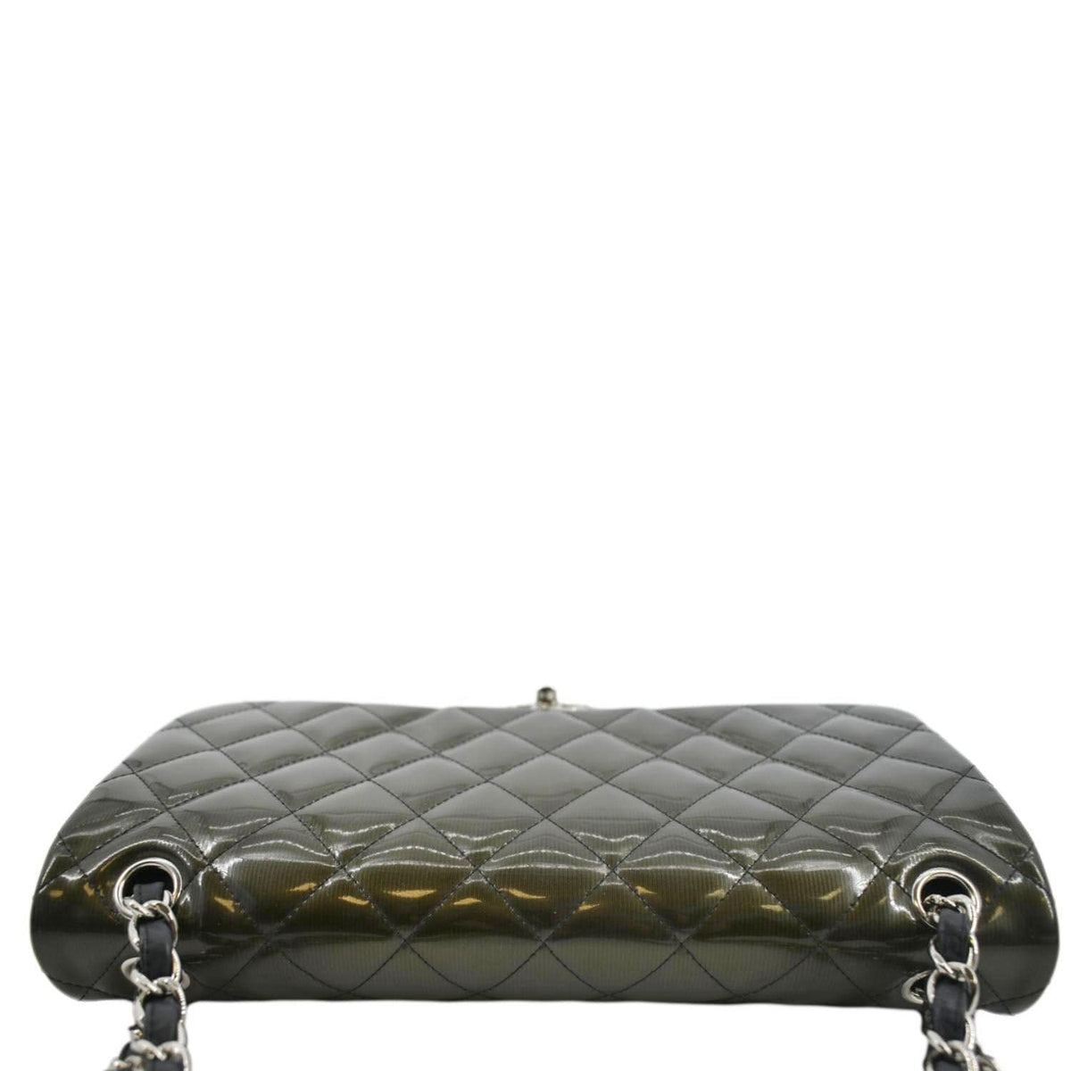 Chanel Bags? Chanel Jumbo Flap Striated Quilted Patent Leather Shoulder Bag Green Elegant Everyday Designer Handbag