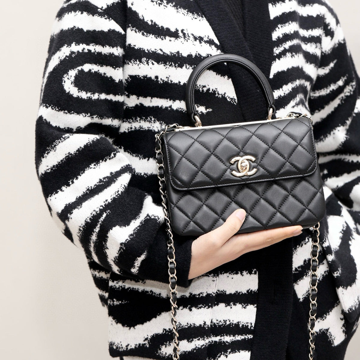 Front view of Chanel 24C Mini Trendy Bag premium piece
