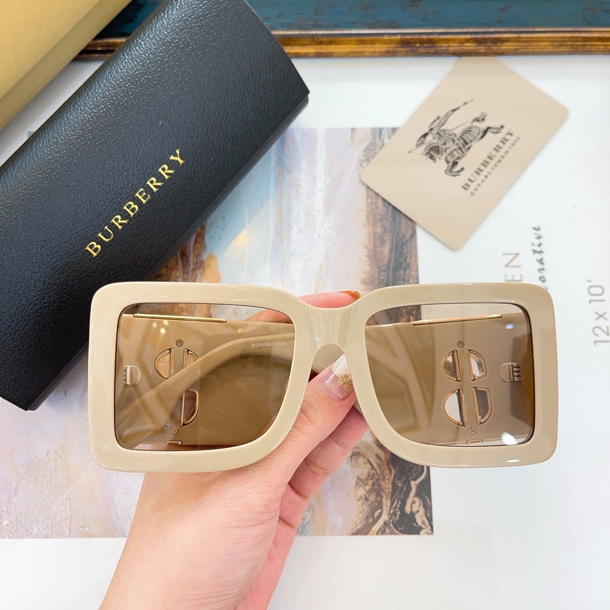 Burberry Sunglasses detail shot – authentic designer craftsmanship