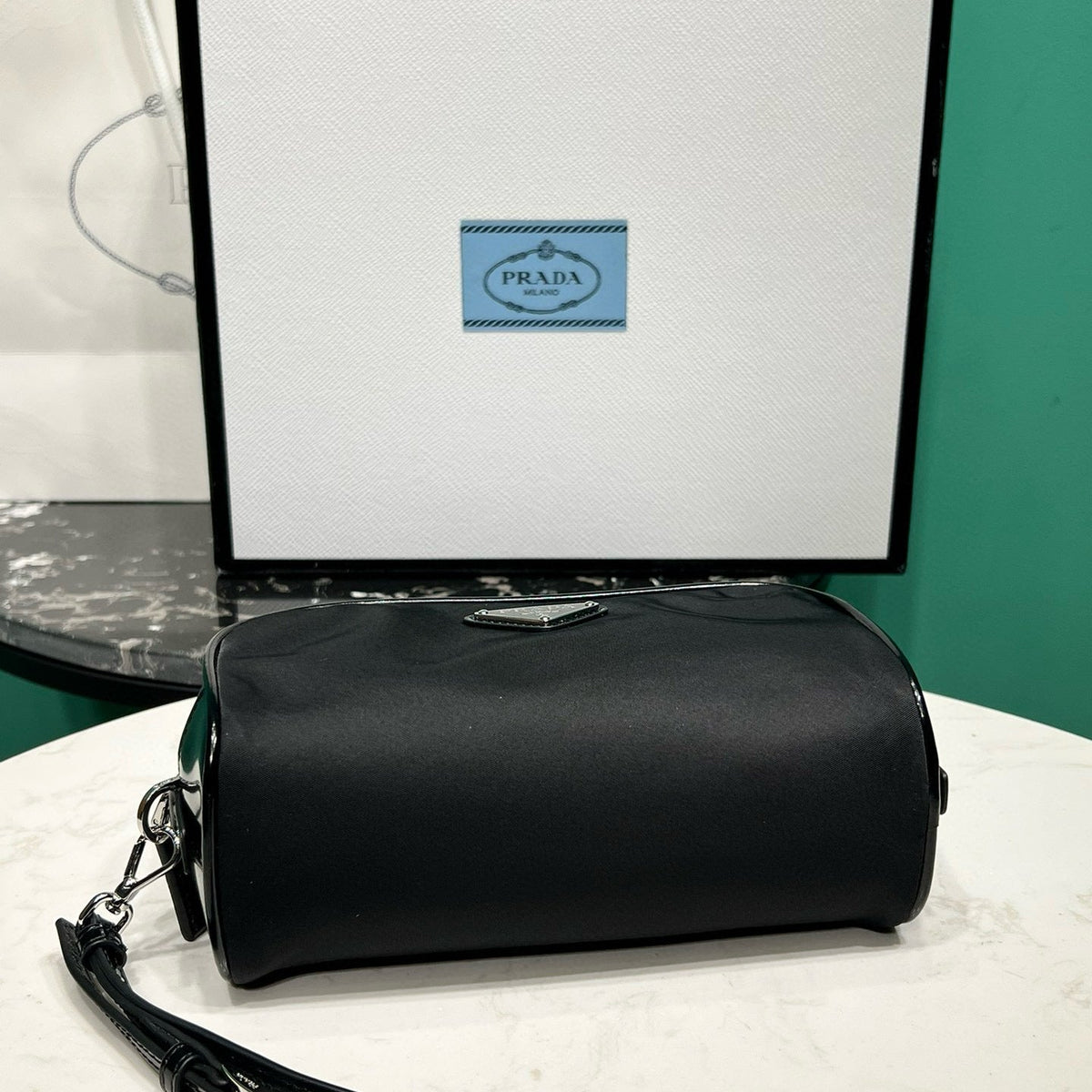 Bags? Pd Re-nylon Pouch Luxury Designer Leather Handbag