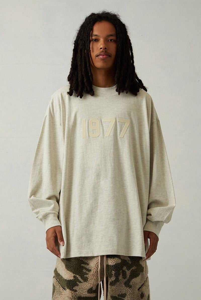 Front view of Fear of God Essentials Long T-shirt premium t-shirt