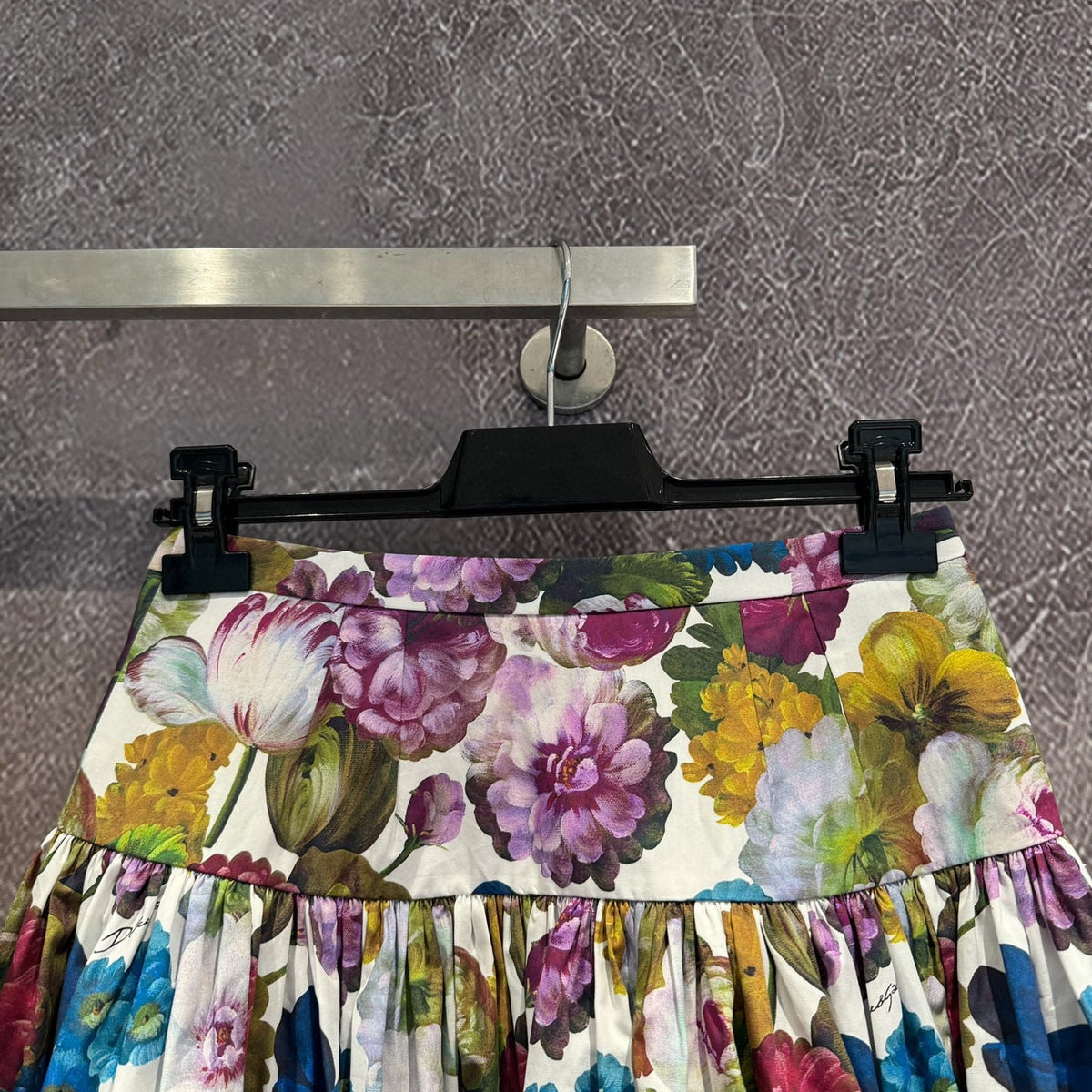 Front view of Dolce & Gabbana premium Skirt with iconic logo hardware