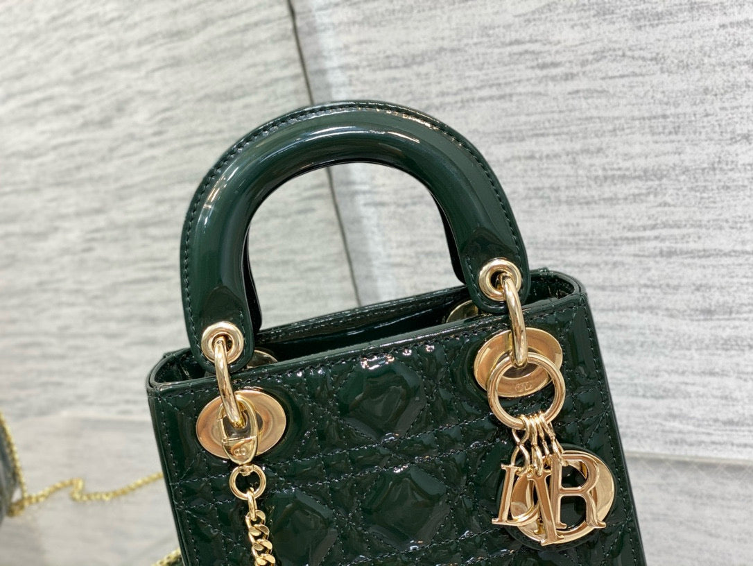 Front view of Christian Dior Mini Lady Bag premium cd mini lady bag