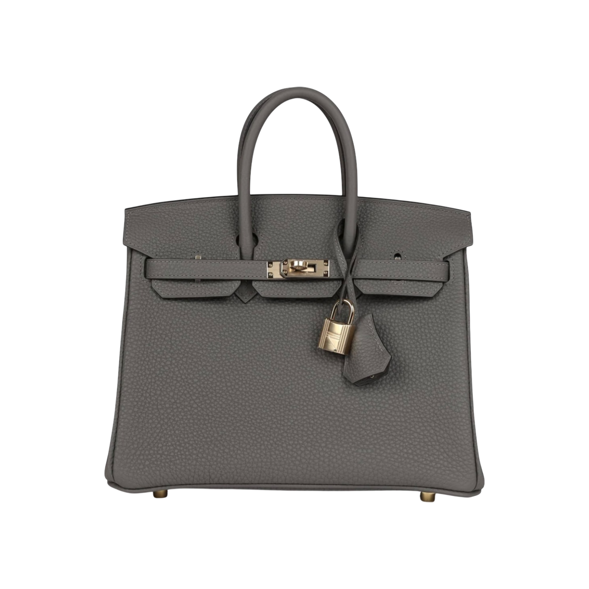HermÃ¨s Birkin 25 Gris Meyer Togo Permabrass Hardware