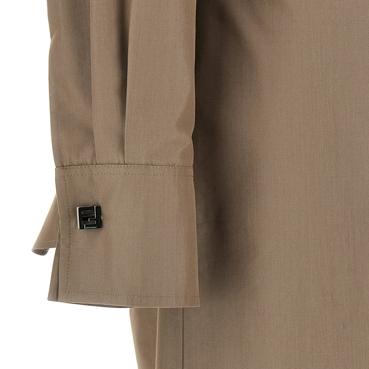 Close-up of Fendi cocktail dresses hardware and fine stitching