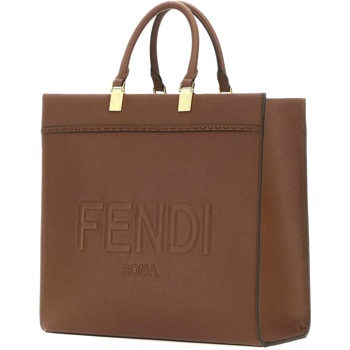 Fendi Bags? Fendi Sunshine Calfskin Leather Medium Shopper Tote Bag Elegant Everyday Designer Handbag