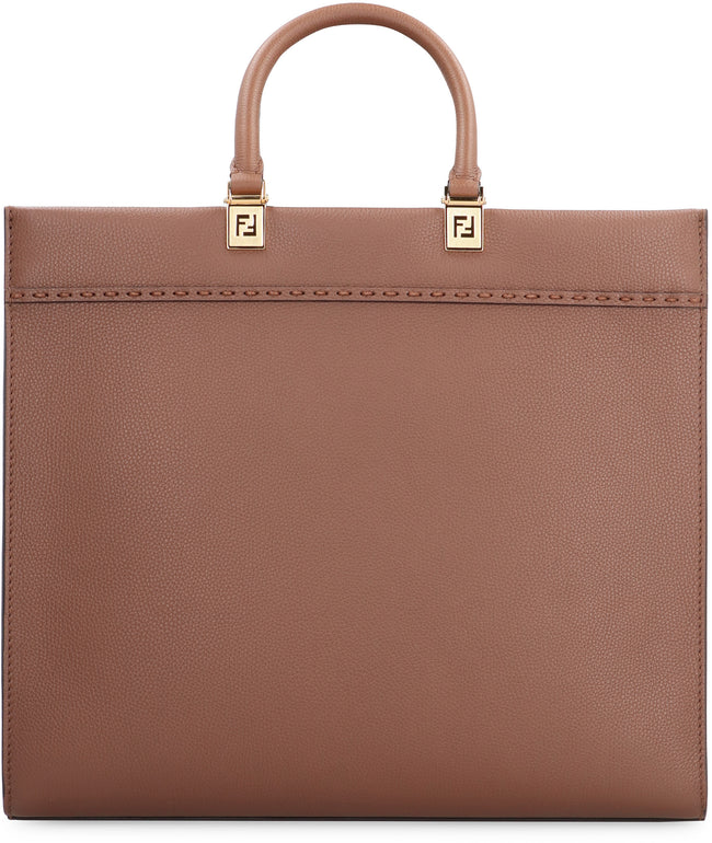 Fendi Bags? Fendi Sunshine Calfskin Leather Medium Shopper Tote Bag Elegant Everyday Designer Handbag