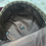 Detail shot of Gucci Backpack premium leather texture