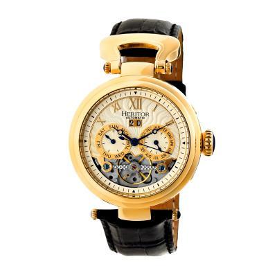 Close-up detail view of Heritor Automatic Ganzi unisex watch