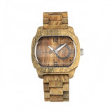 Close-up detail view of Earth Wood unisex bracelet
