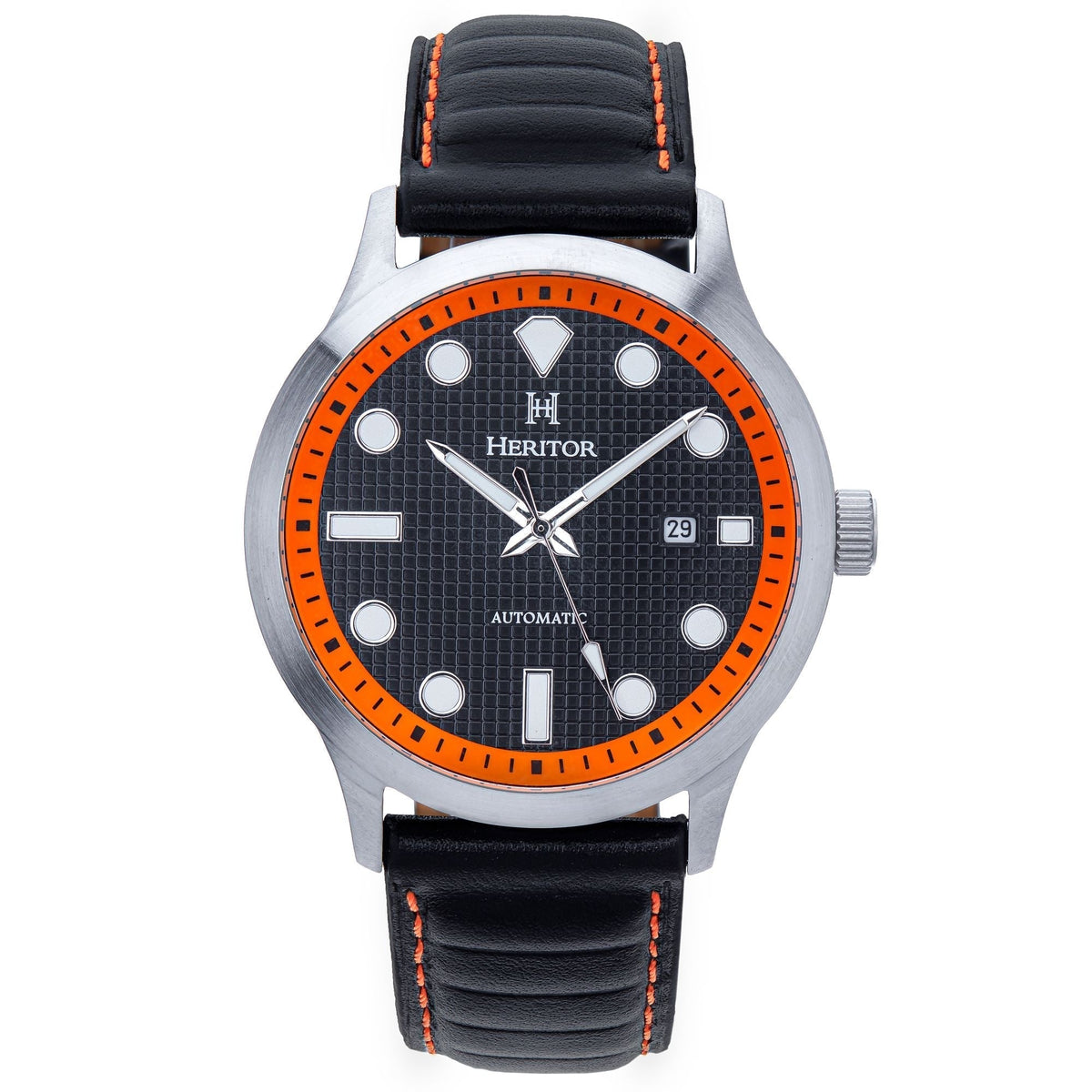 Side view of Heritor Automatic Bradford unisex watch