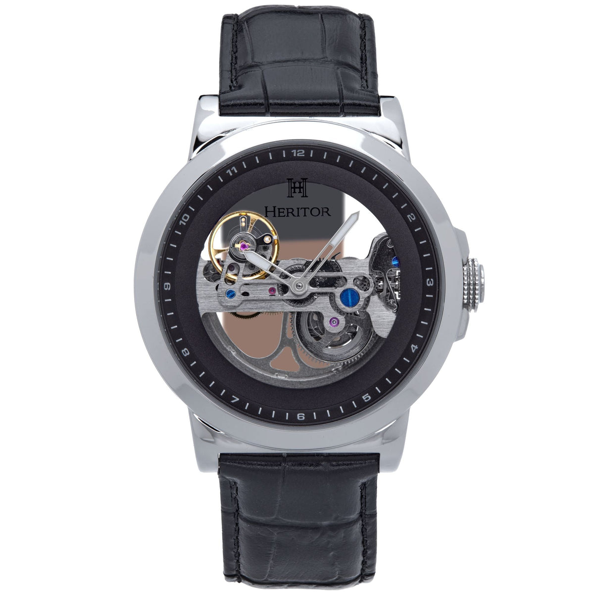 Front view of Heritor Automatic Xander unisex watch