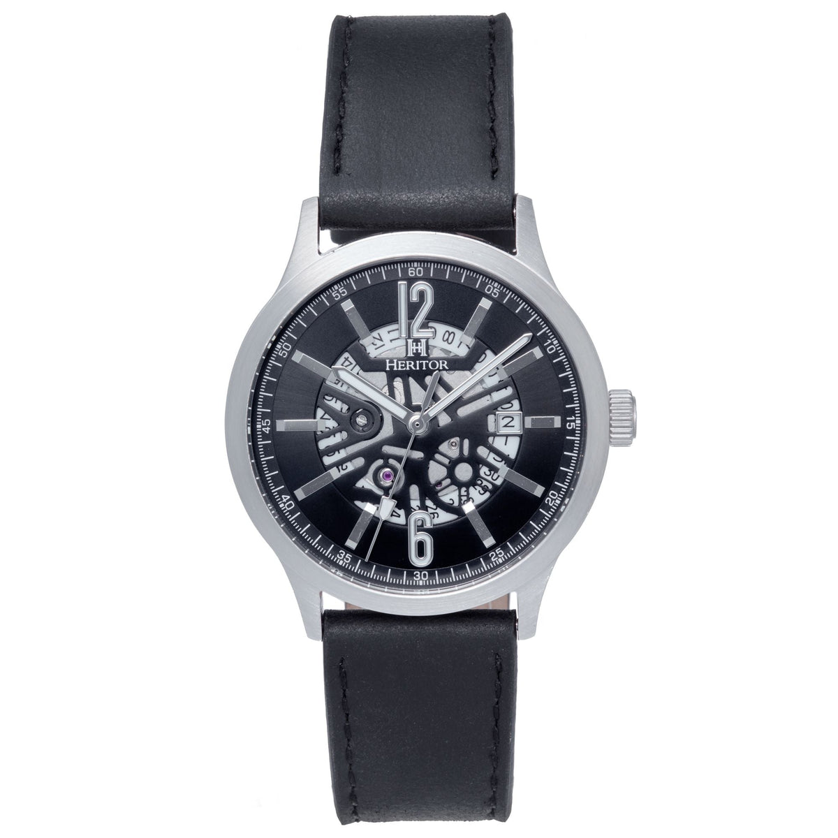 Front view of Heritor Automatic Dayne unisex watch