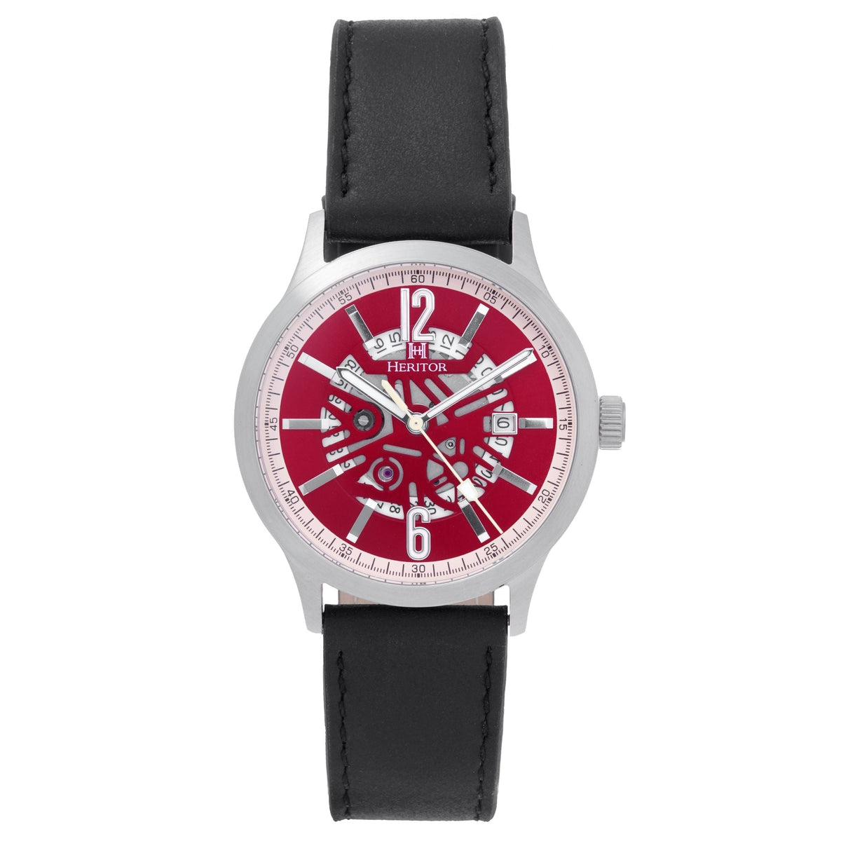 Close-up detail view of Heritor Automatic Dayne unisex watch