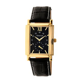 Close-up detail view of Heritor Automatic Frederick unisex gold watch