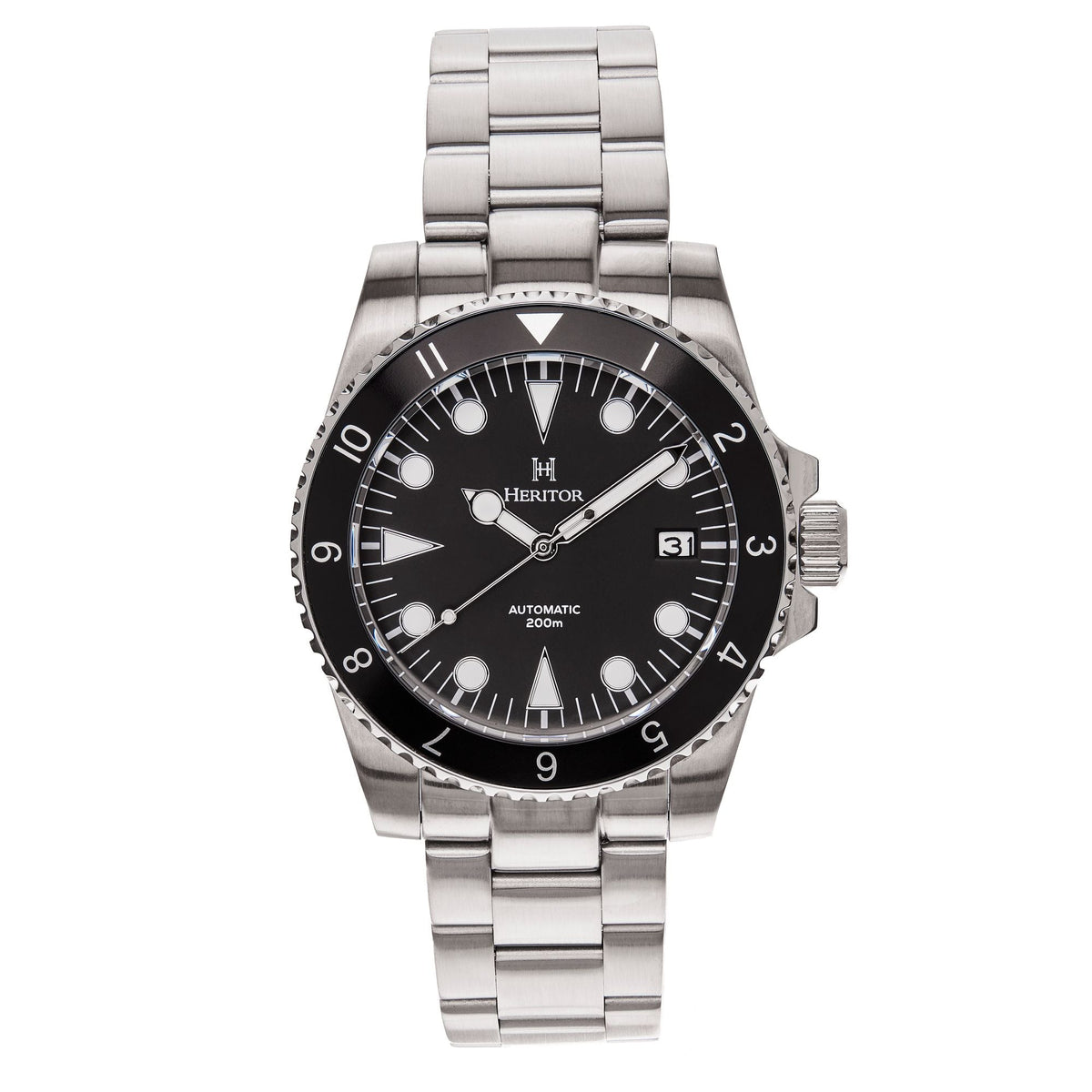 Front view of Heritor Automatic Luciano unisex bracelet