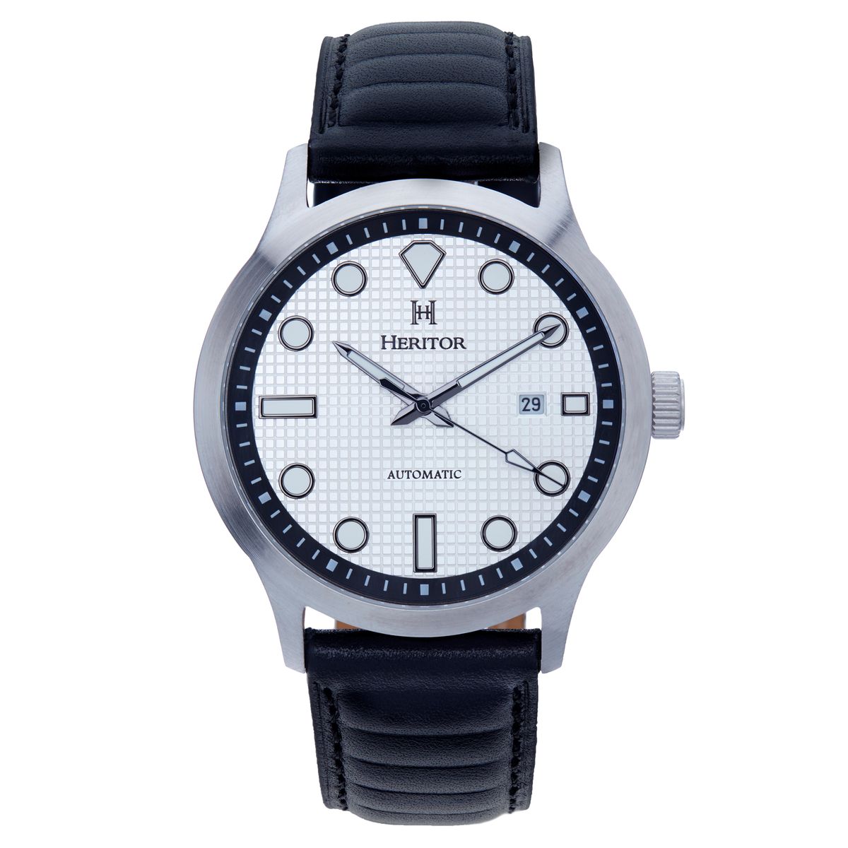Front view of Heritor Automatic Bradford unisex watch