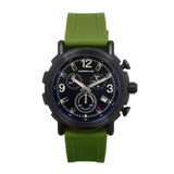 Close-up detail view of Morphic M93 Series unisex green watch