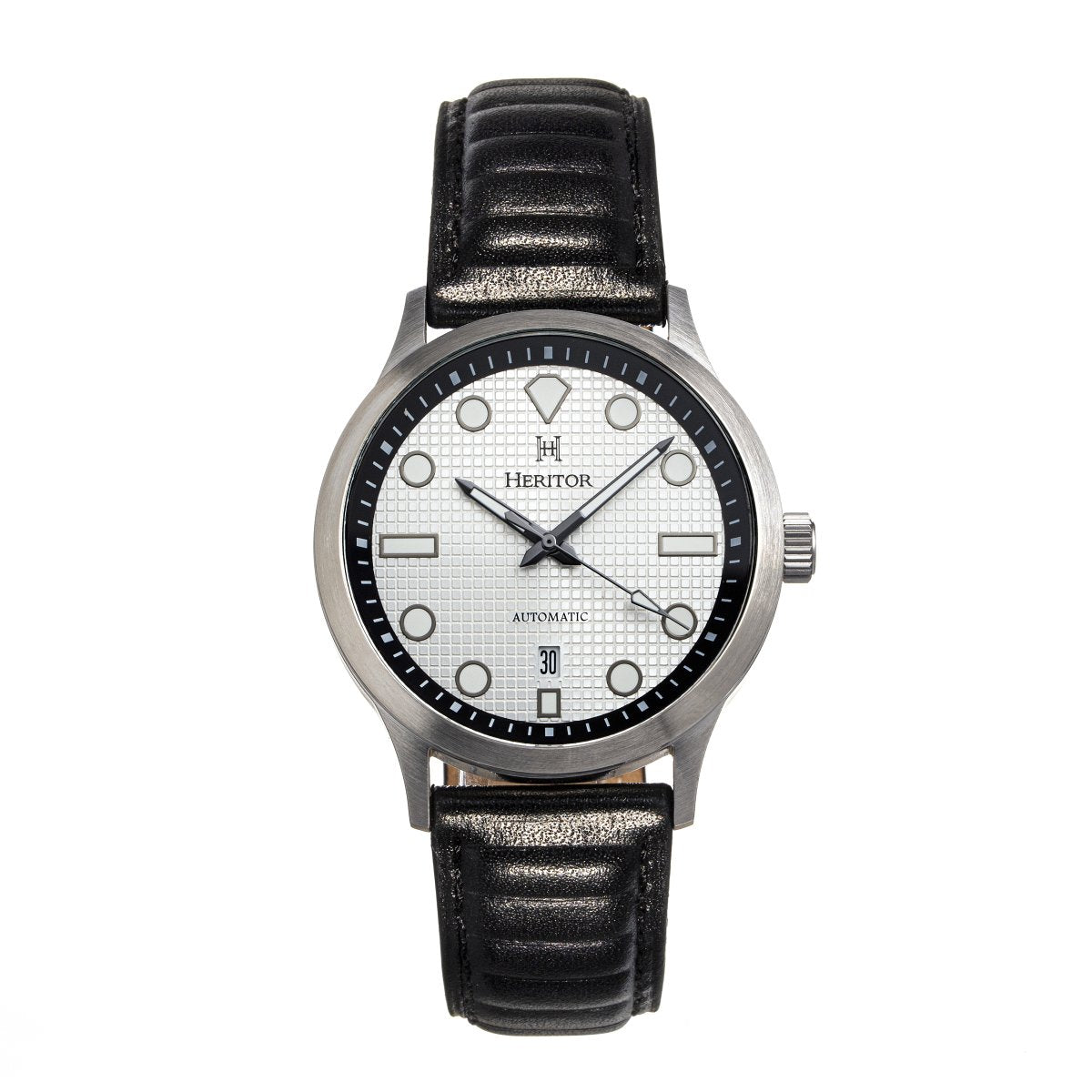 Front view of Heritor Automatic Bradford unisex watch