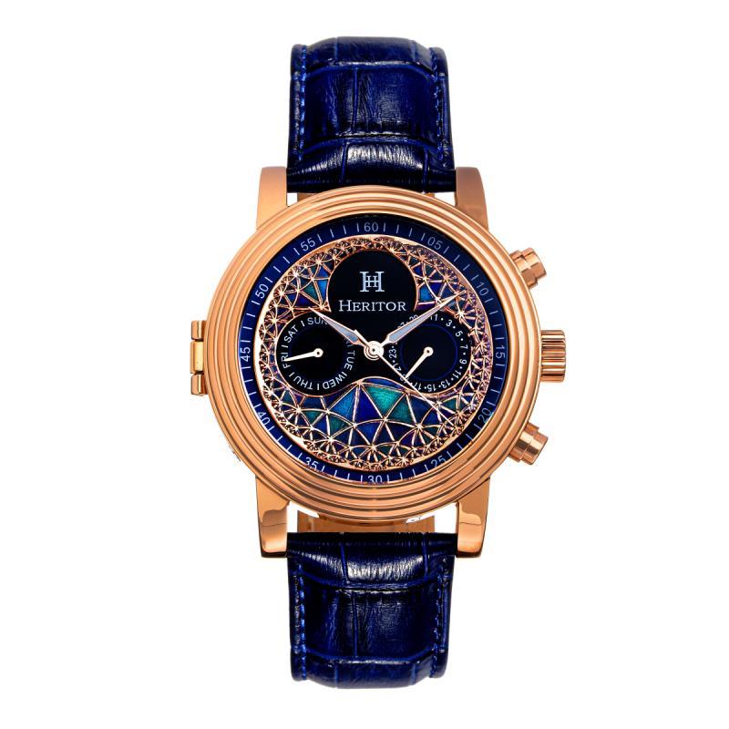 Angled view of Heritor Automatic Legacy unisex watch