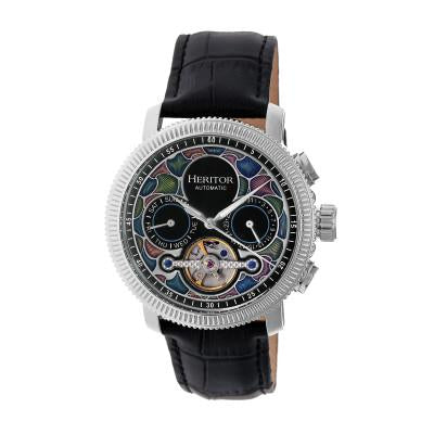 Front view of Heritor Automatic Aura men's watch