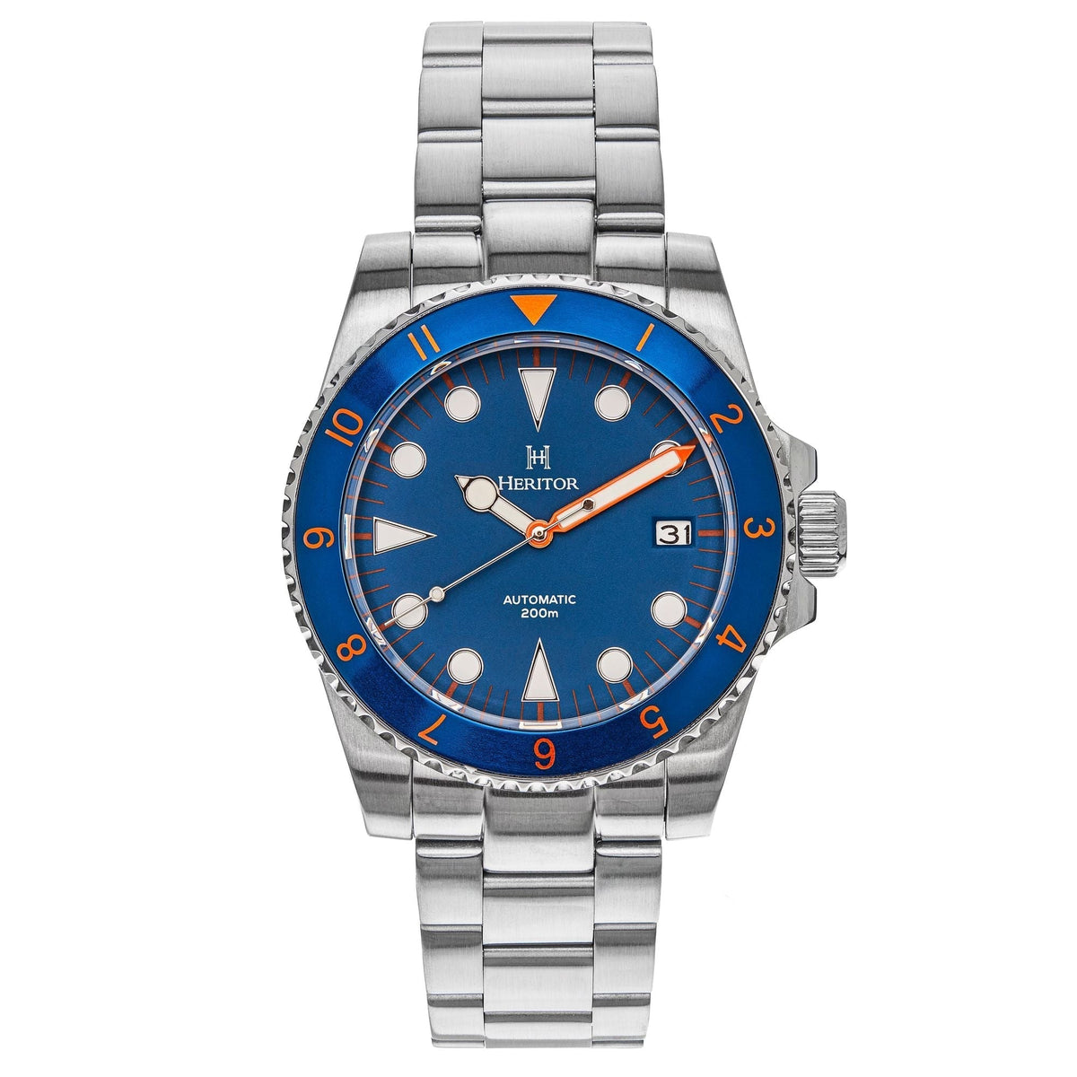 Side view of Heritor Automatic Luciano unisex bracelet