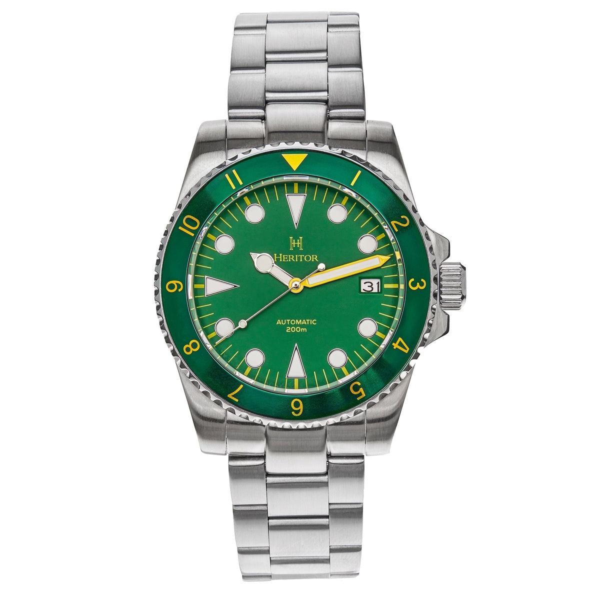 Angled view of Heritor Automatic Luciano unisex bracelet