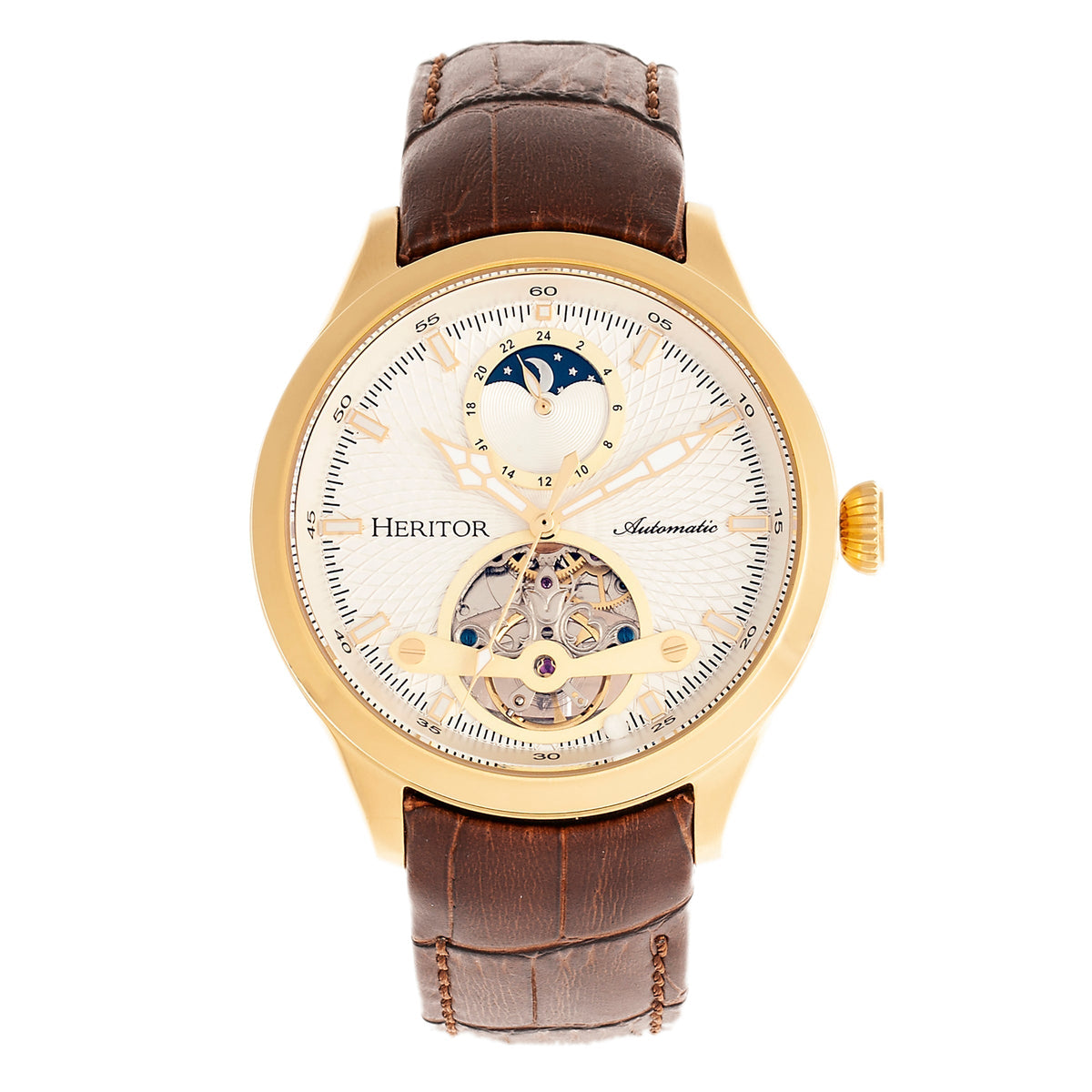 Lifestyle view of Heritor Automatic Gregory unisex gold watch