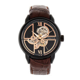 Lifestyle view of Heritor Automatic Sanford unisex black watch